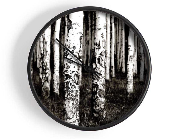 Mountains Quakies Forest Clock - Wallart-Direct UK