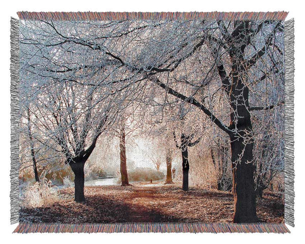 Beautiful Winter Light Woven Blanket