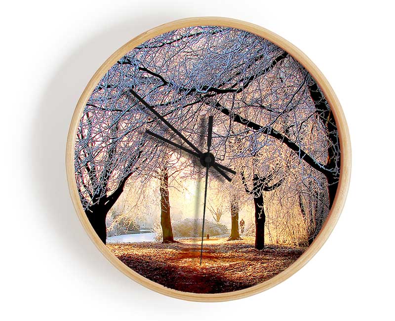 Beautiful Winter Light Clock - Wallart-Direct UK