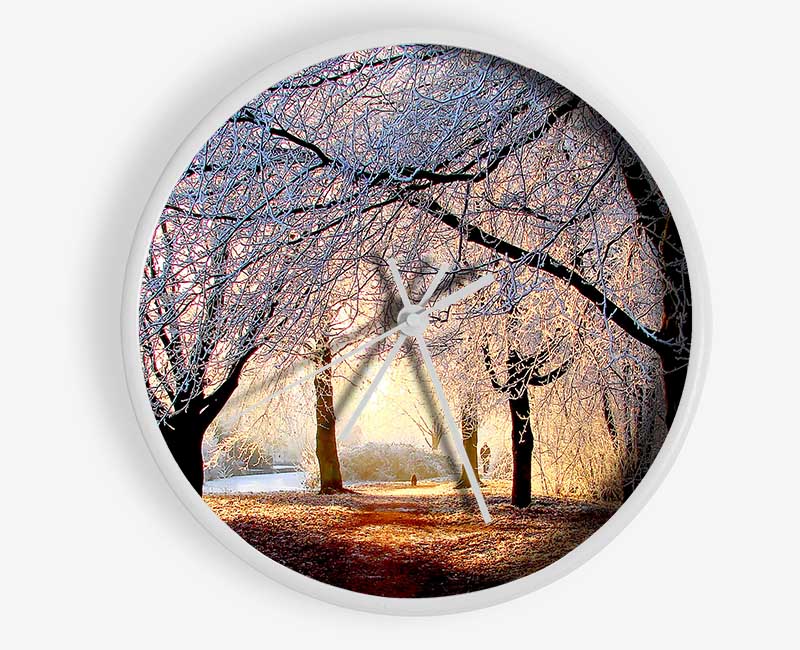 Beautiful Winter Light Clock - Wallart-Direct UK