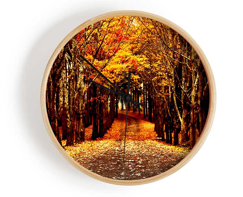 Late Autumn Clock - Wallart-Direct UK