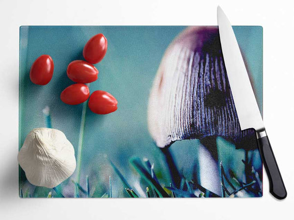 Wild Mushroom Glass Chopping Board