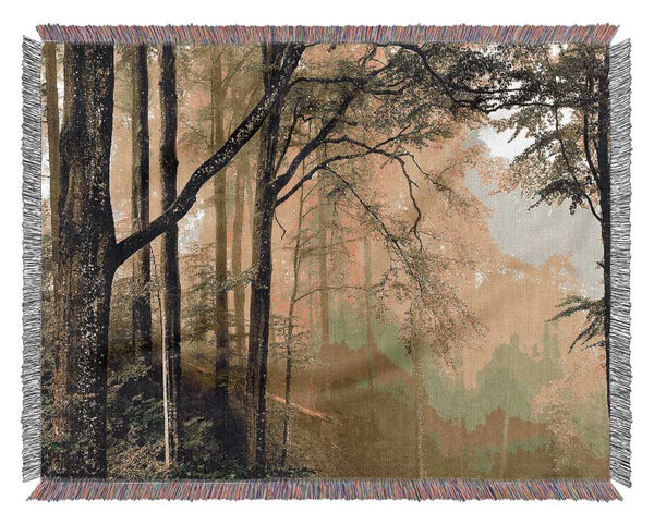 Beautiful Green Forest Woven Blanket