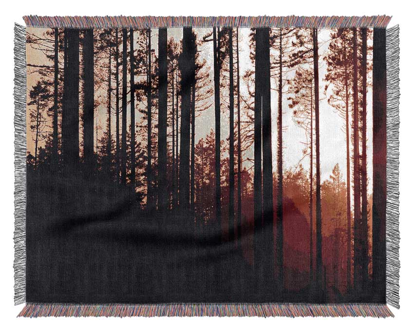 Forest Sunset Woven Blanket