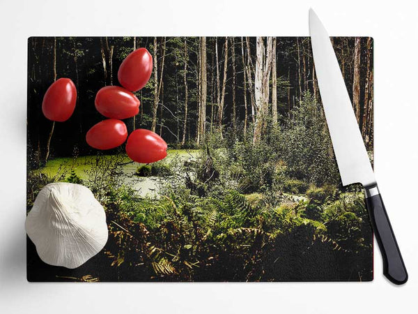 Swamp In The Depth Of The Forest Glass Chopping Board