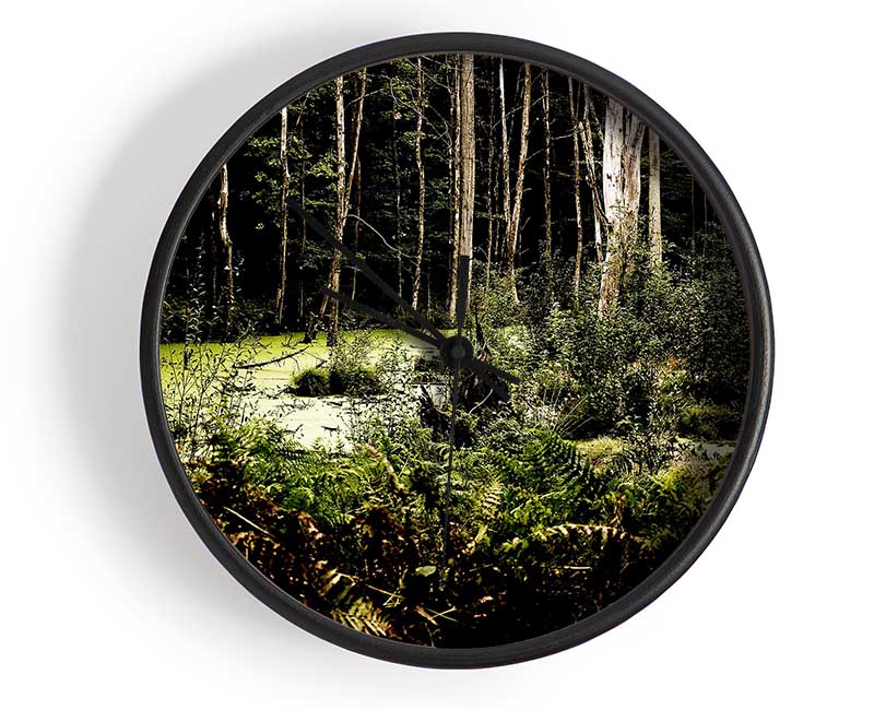 Swamp In The Depth Of The Forest Clock - Wallart-Direct UK