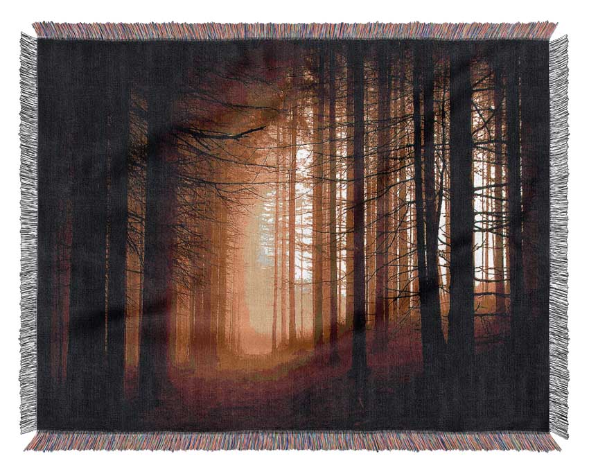 Golden Forest Light Woven Blanket