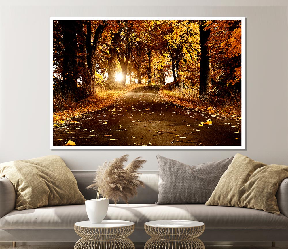 Autumn Breeze Print Poster Wall Art