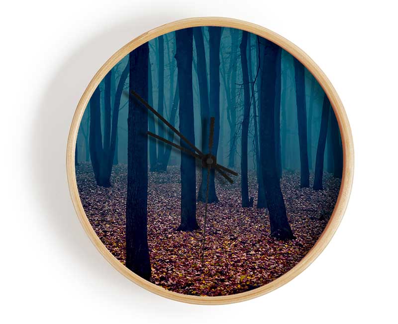 Dark Forest Mist Clock - Wallart-Direct UK