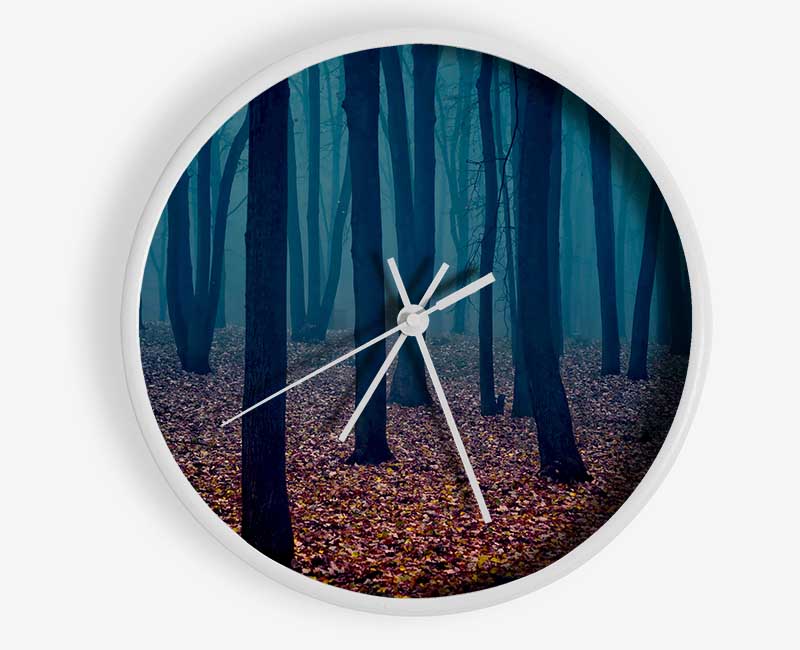 Dark Forest Mist Clock - Wallart-Direct UK