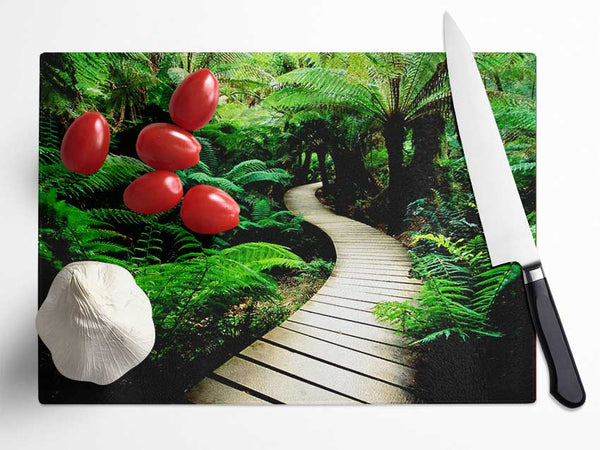 Rainforest Walk Glass Chopping Board