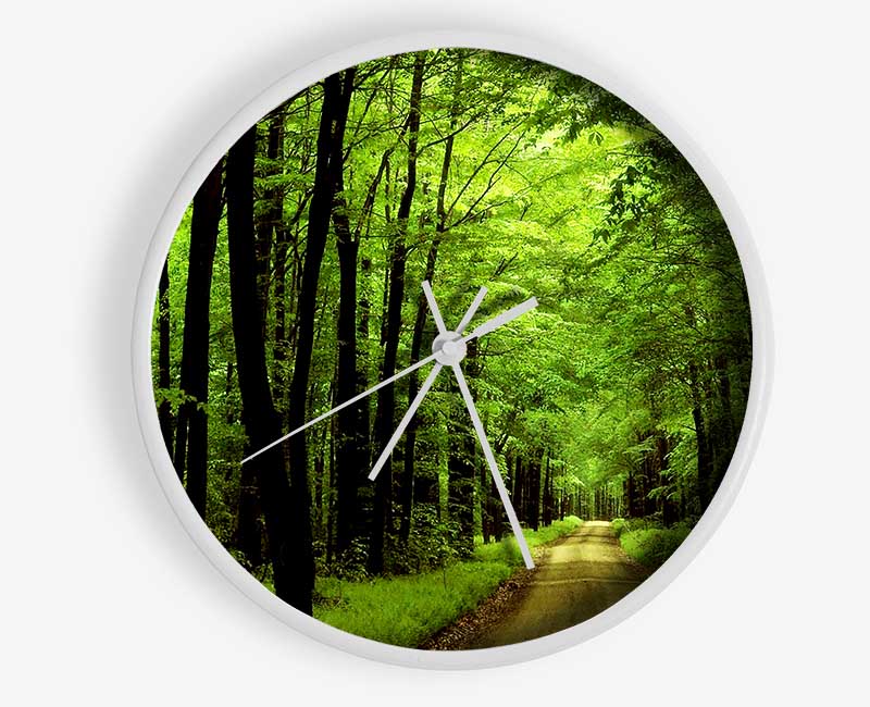 Green Tree Road Clock - Wallart-Direct UK