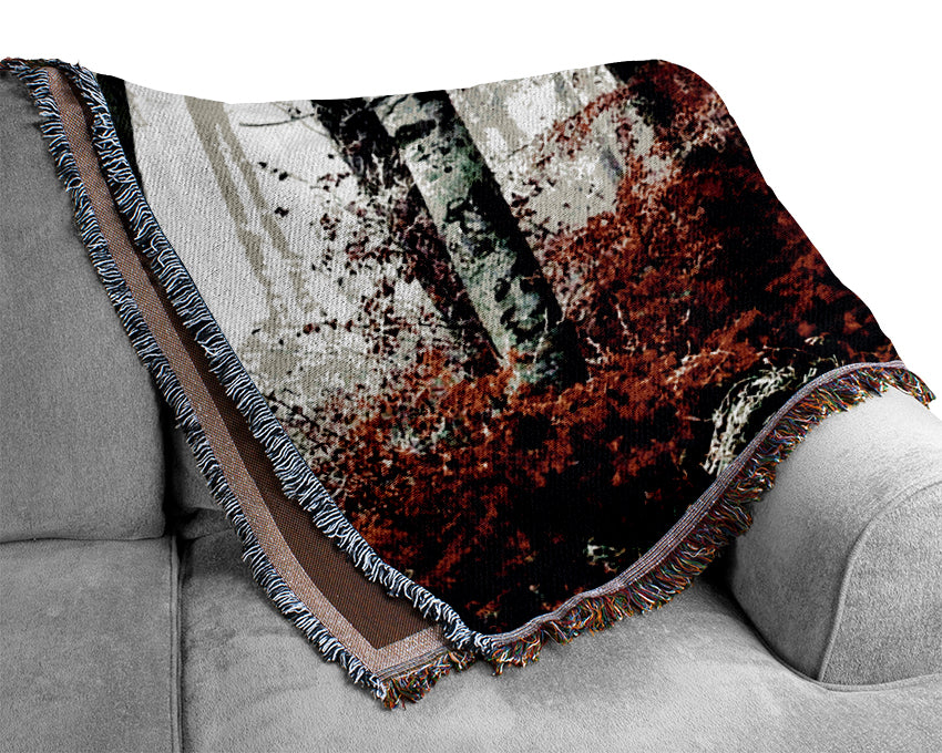 Forest Mist Morning Woven Blanket