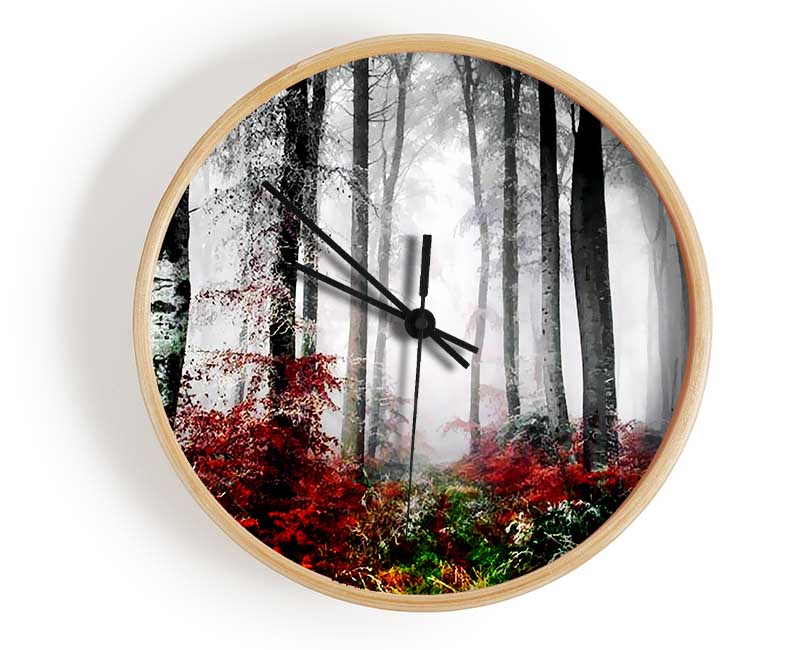 Forest Mist Morning Clock - Wallart-Direct UK