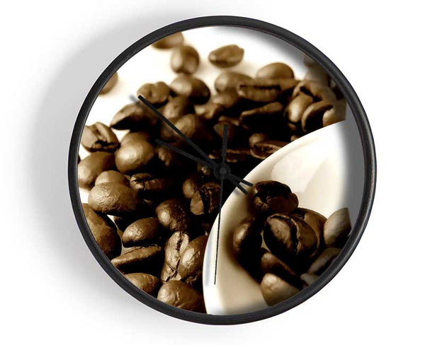 Coffee Cup With Beans Clock - Wallart-Direct UK