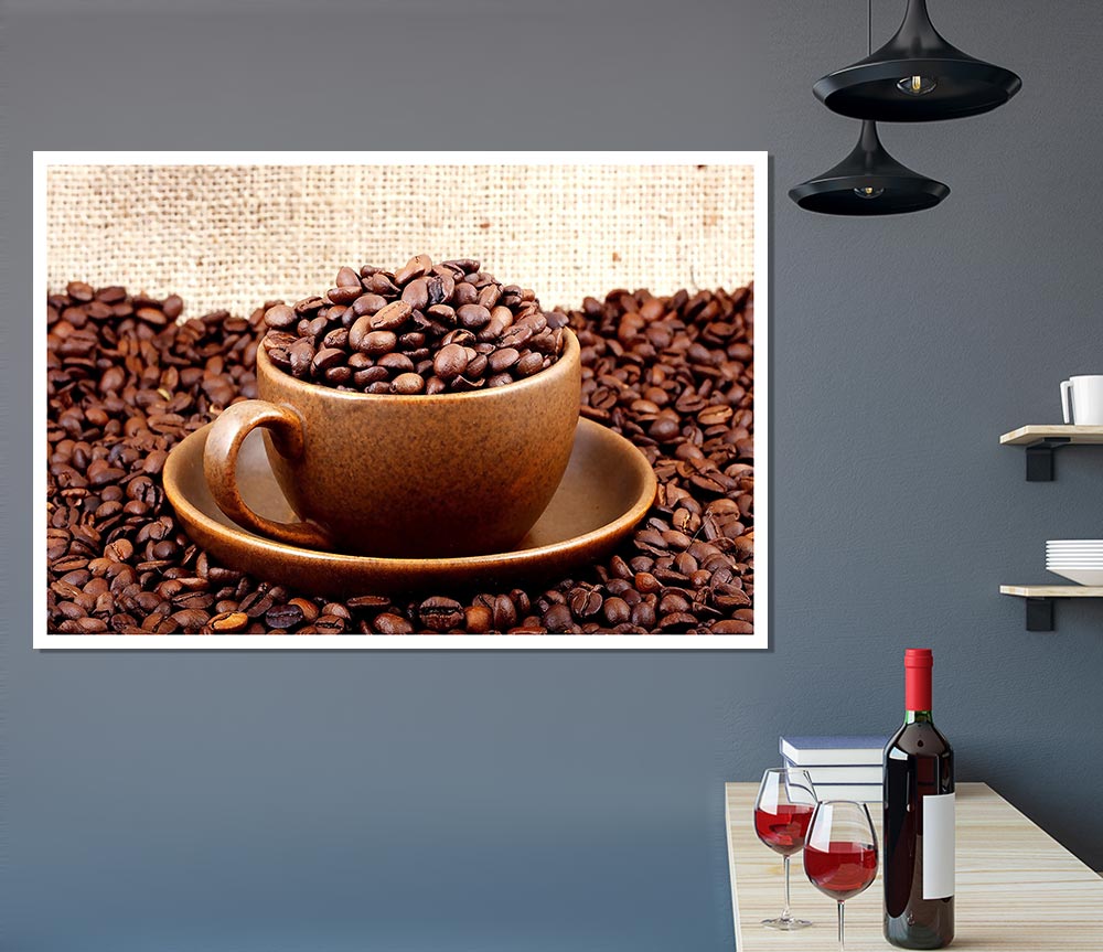 Coffee Cup Art Print Poster Wall Art