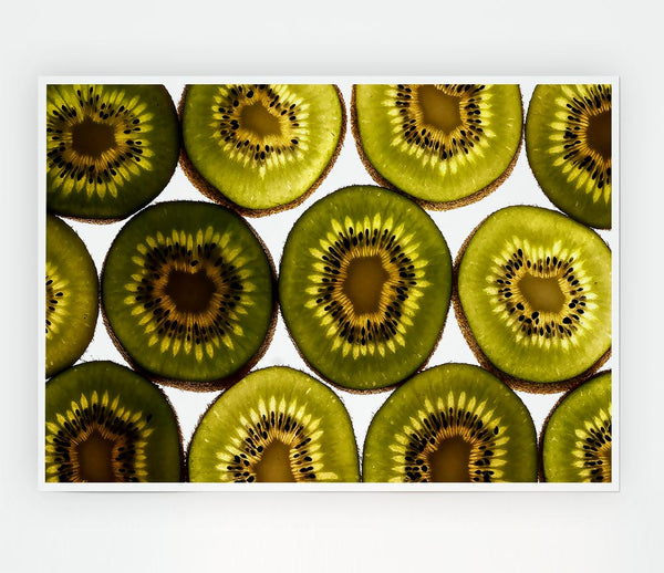 Kiwi Fruit Print Poster Wall Art