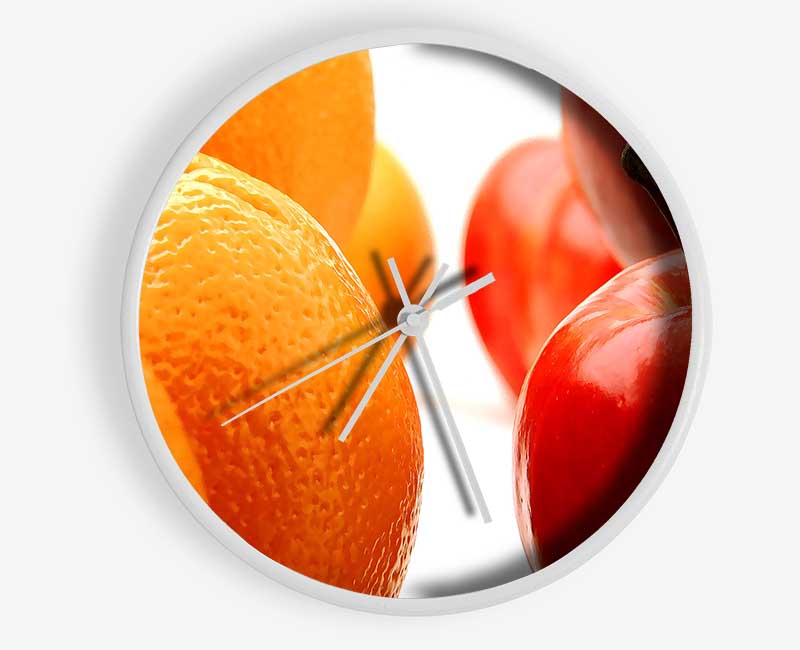 Oranges And Apples Clock - Wallart-Direct UK