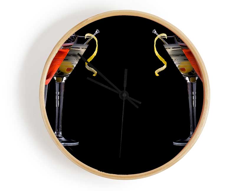 Cocktails Drinks Clock - Wallart-Direct UK