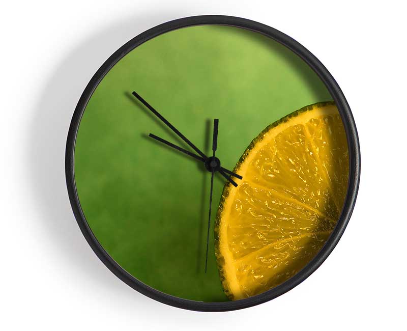 Lime Close Up Clock - Wallart-Direct UK