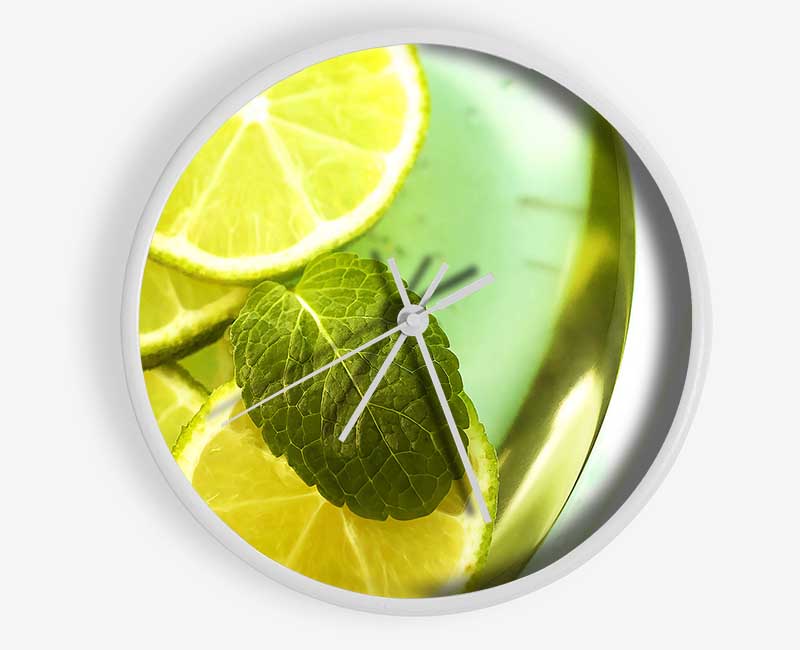 Lemon And Mint Clock - Wallart-Direct UK