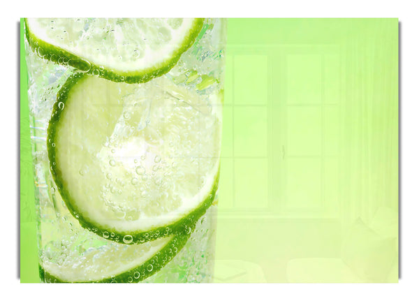 Frische Limonade mit Limette