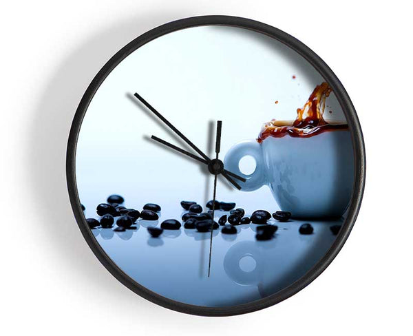 Coffee Bean Splash Clock - Wallart-Direct UK