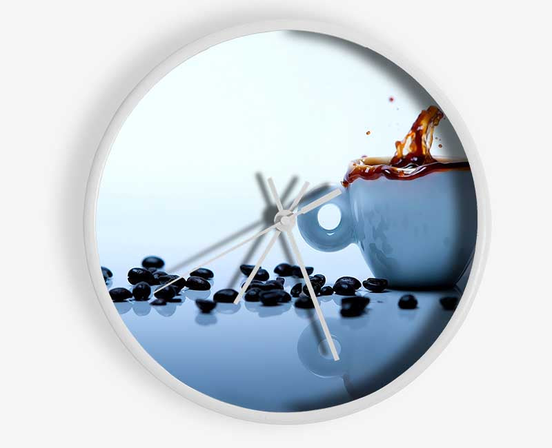 Coffee Bean Splash Clock - Wallart-Direct UK