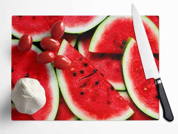 Sliced Watermelon Glass Chopping Board