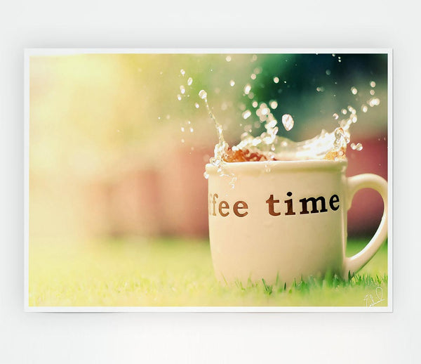 Coffee Time Print Poster Wall Art