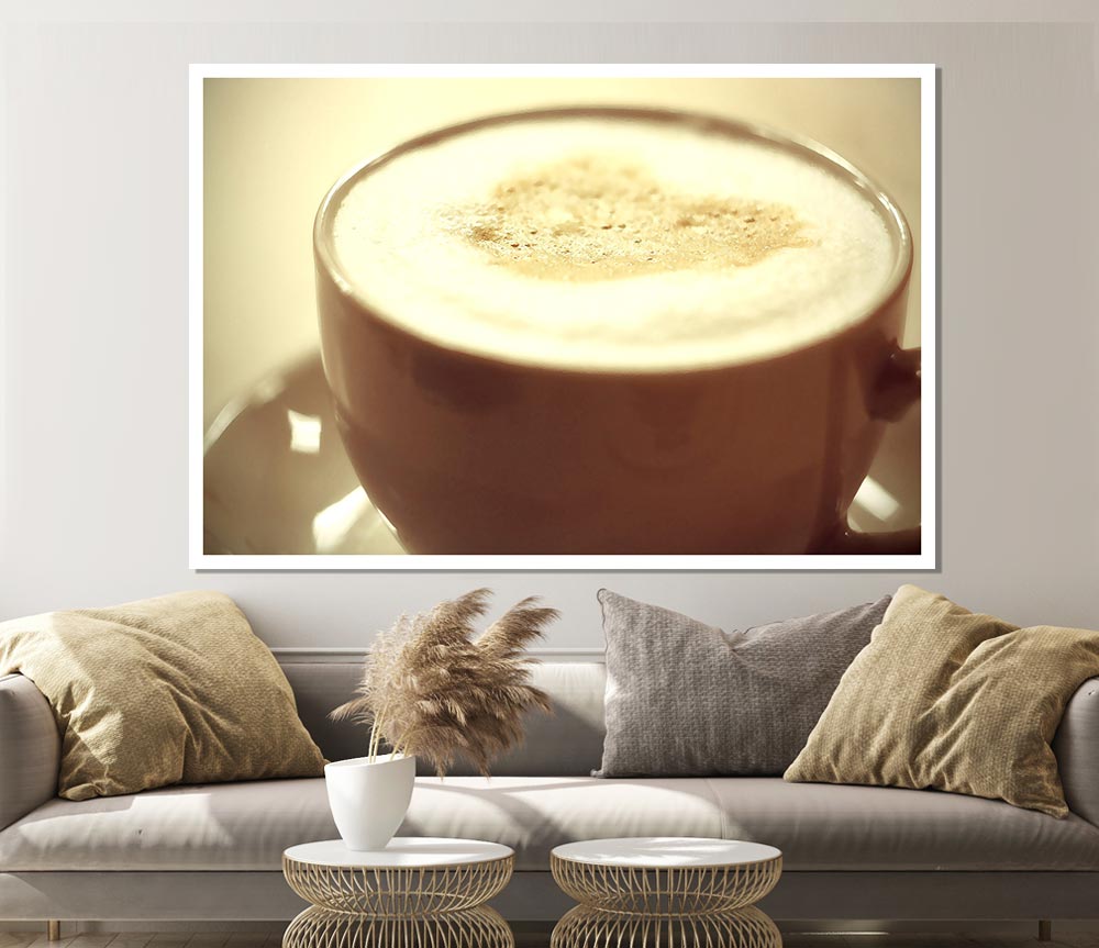 Cappuccino Print Poster Wall Art