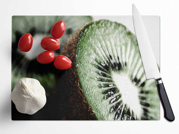 Fresh Kiwi 1 Glass Chopping Board