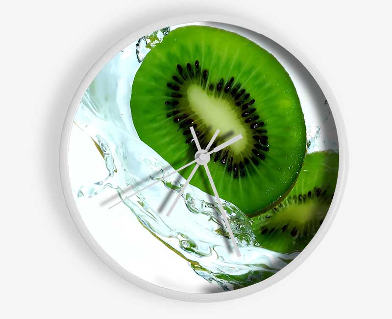 Fresh Kiwi Splash Clock - Wallart-Direct UK