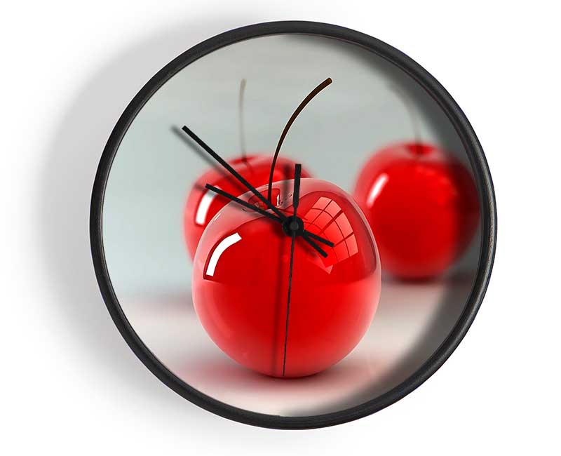 Glass Cherries Clock - Wallart-Direct UK