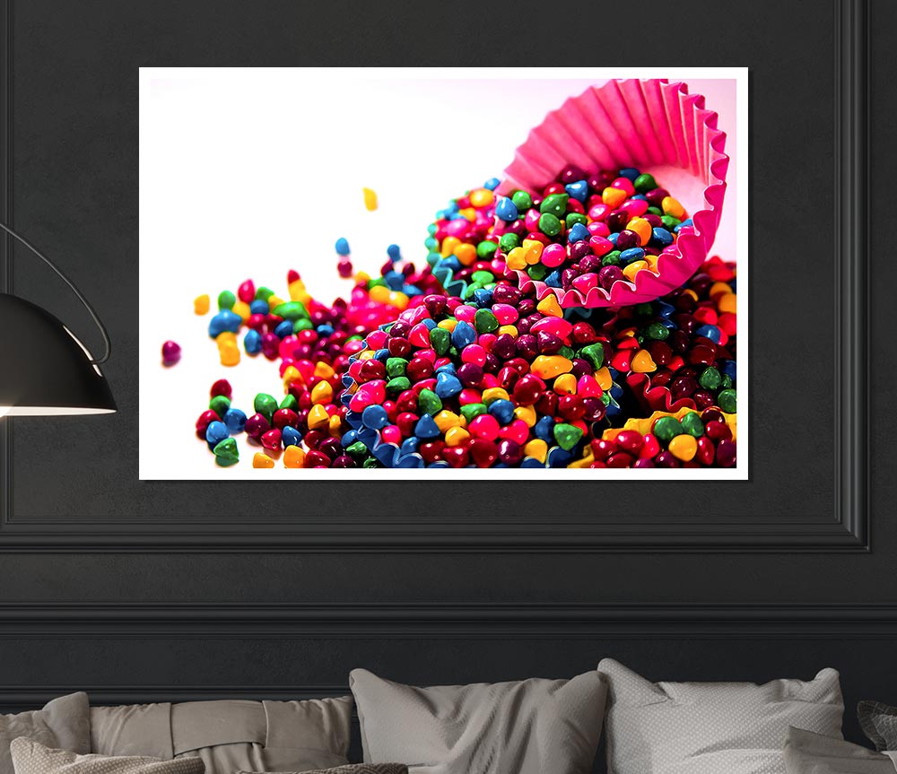 Colourful Candys Print Poster Wall Art