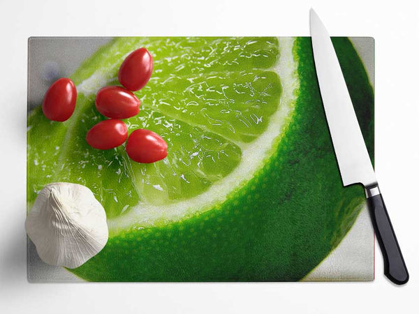 Lime Wedge Glass Chopping Board