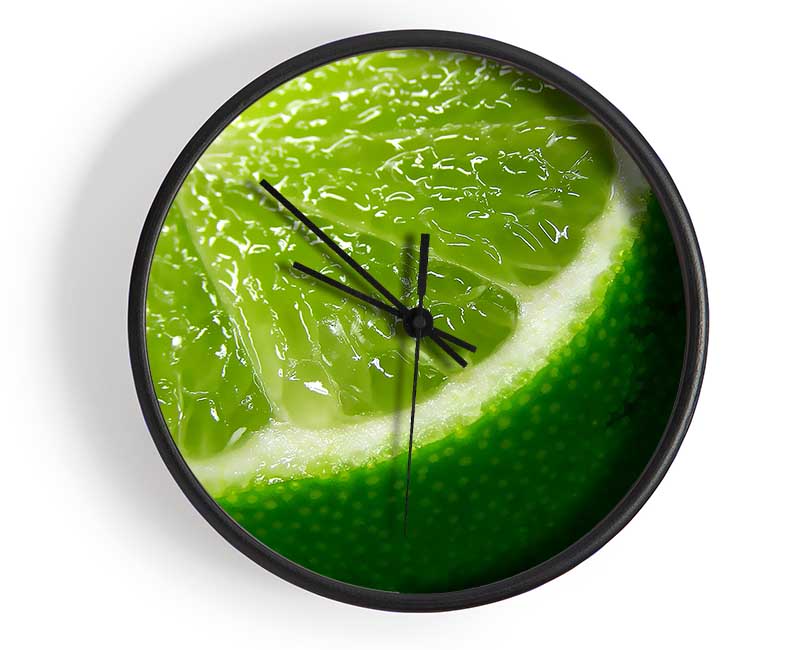 Lime Wedge Clock - Wallart-Direct UK