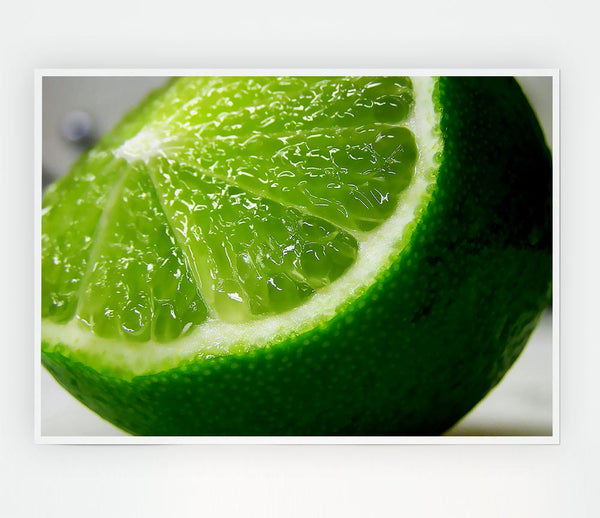 Lime Wedge Print Poster Wall Art