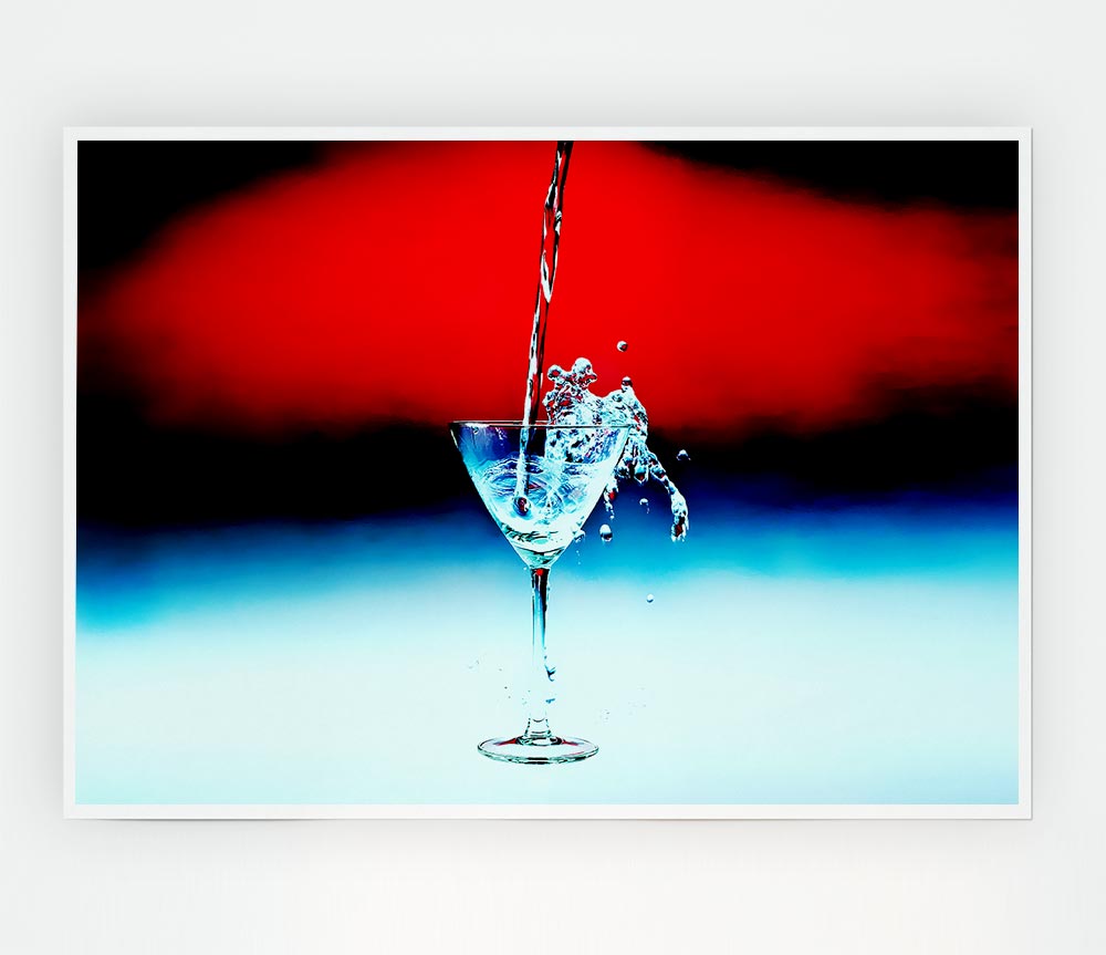 Cocktail Splash Print Poster Wall Art