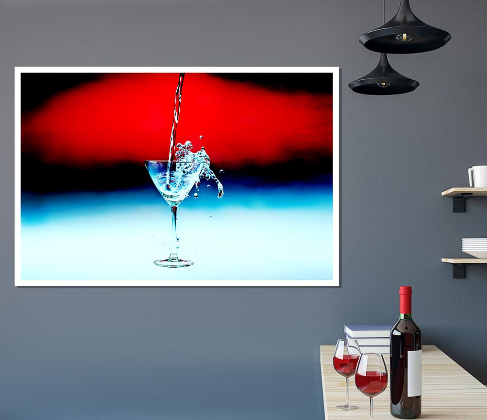 Cocktail Splash Print Poster Wall Art