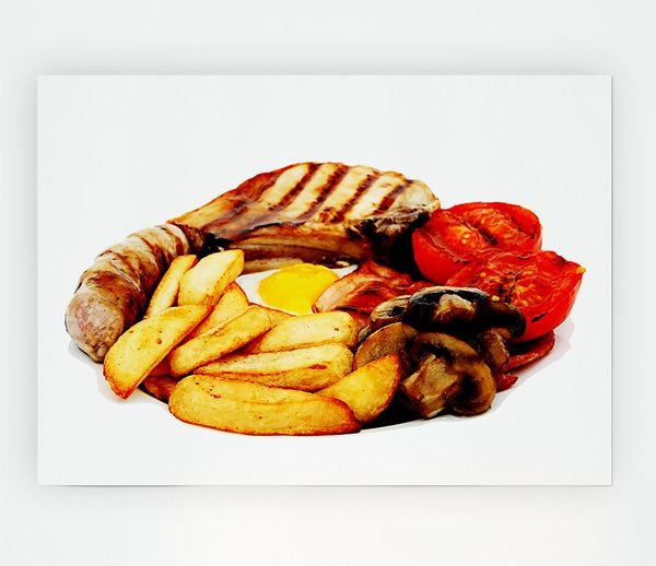 Breakfast Print Poster Wall Art