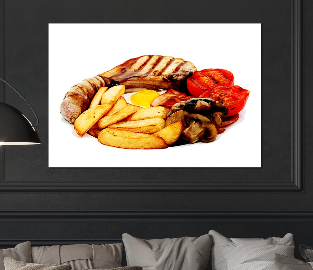 Breakfast Print Poster Wall Art