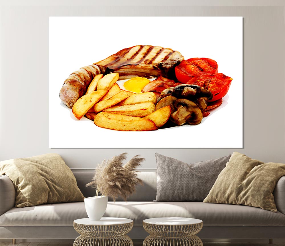 Breakfast Print Poster Wall Art