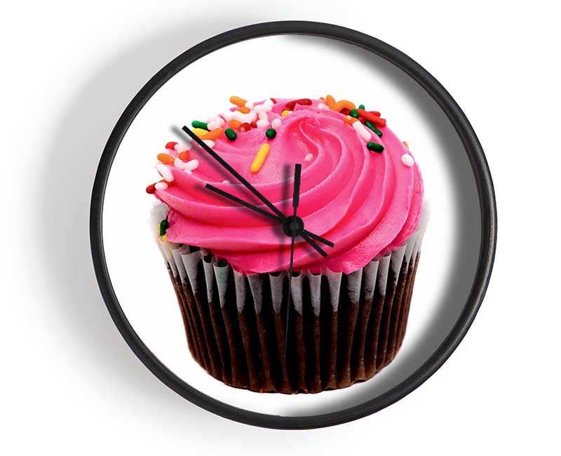 Pink Cupcake Sprinkle Clock - Wallart-Direct UK