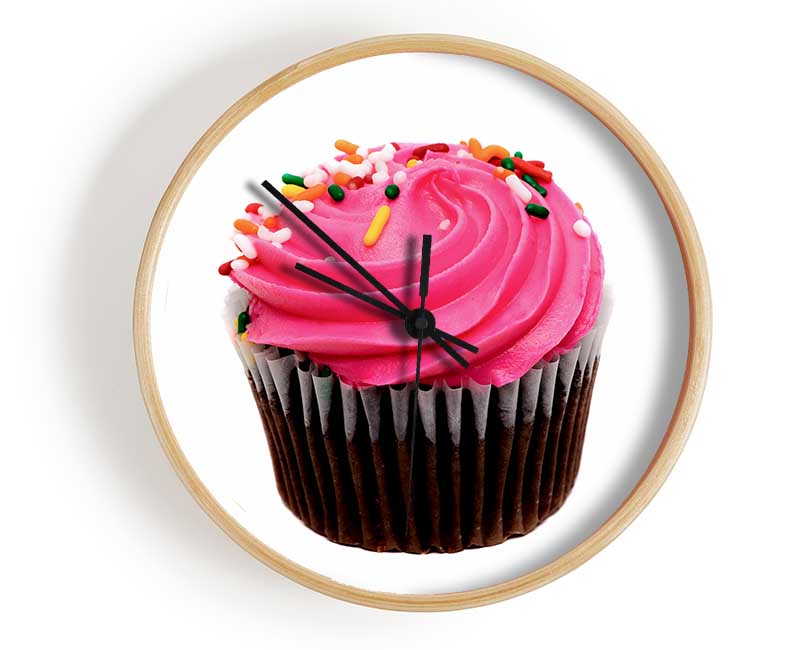 Pink Cupcake Sprinkle Clock - Wallart-Direct UK