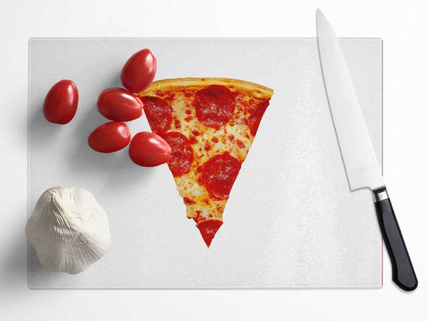 Pizza Slice Glass Chopping Board