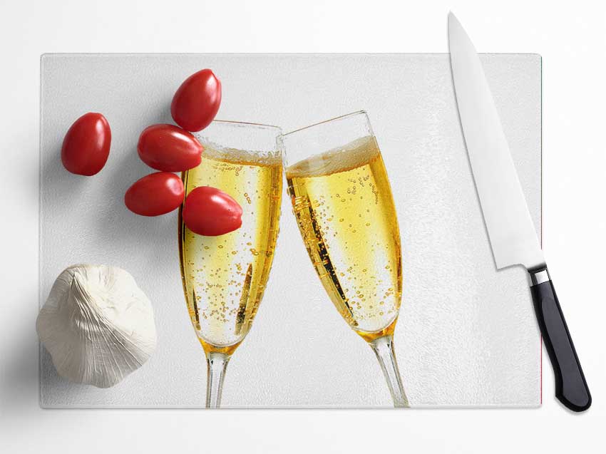 Champagne Glass Cheer Glass Chopping Board