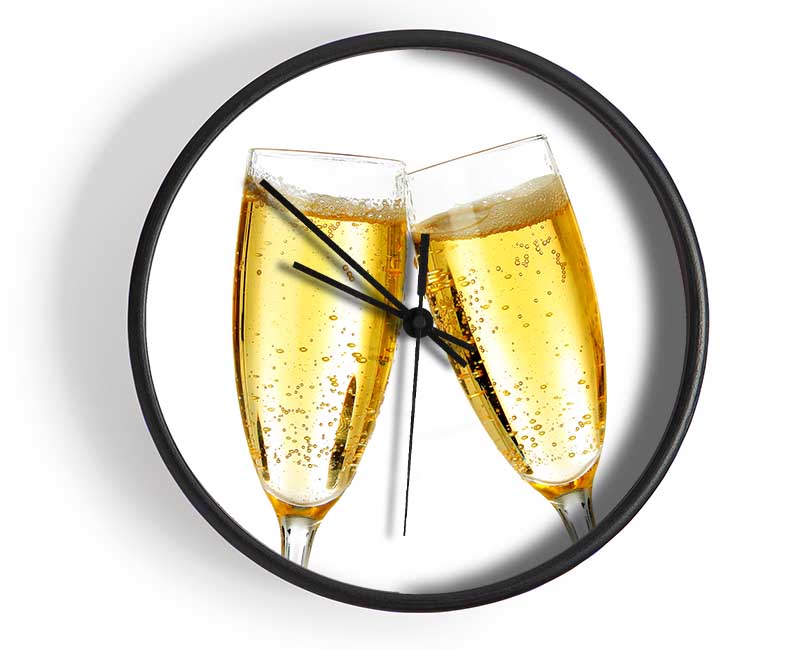 Champagne Glass Cheer Clock - Wallart-Direct UK