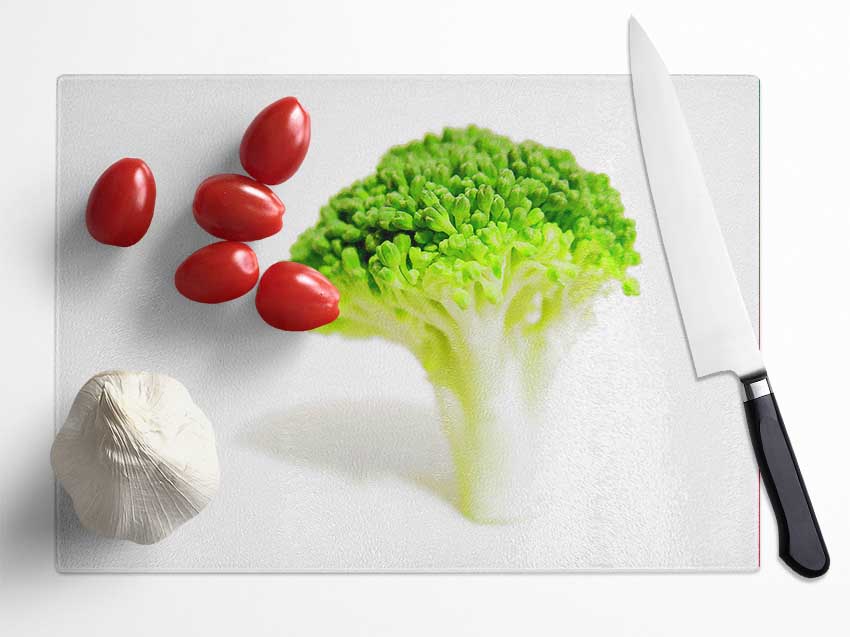 Brocolli Stem Glass Chopping Board