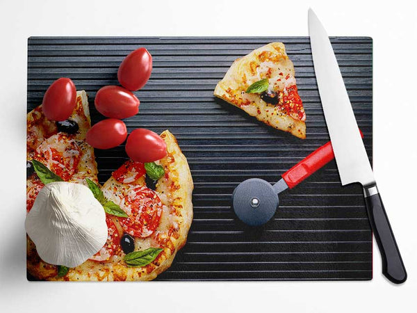 Pizza Sliced Glass Chopping Board